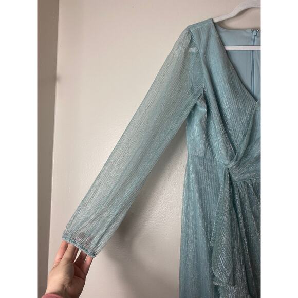 NWT ADRIANNA PAPELL DRESS GOWN 12 GREEN MOTHER OF BRIDE FORMAL EVENING - Picture 9 of 16